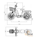 ZTECH ZT-01 elektromos kerékpár – 480 W, 22",  kihajtható csomagtartó