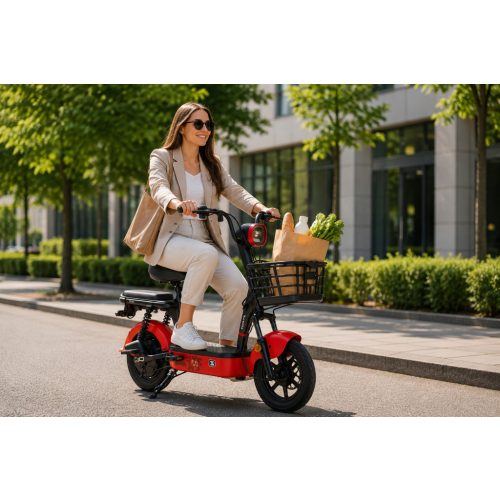 ZTECH ZT-02A elektromos kerékpár – 350 W, alacsony átlépés, első kosár