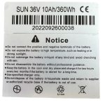 Litium-Ion akkumulátor RKS ZF10 36 V 10 Ah