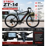 ZTECH ZT-14 férfi elektromos kerékpár  27,5", 36V 10,4Ah Li-ion